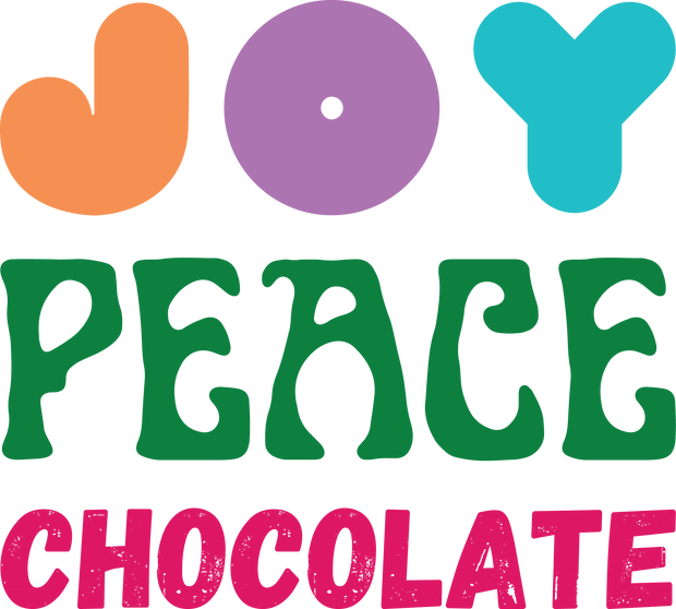 Joy Peace Chocolate Tote Bag - Cream