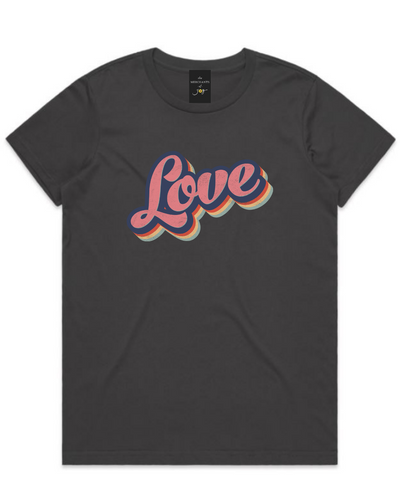 The Merchants of Joy Love Retro tee t-shirt womens