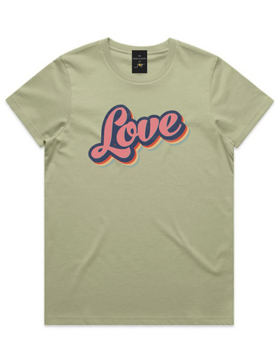 The Merchants of Joy Love Retro tee t-shirt womens