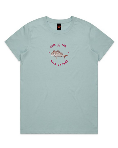 Nose to Tail Womens Tee - Pale Blue