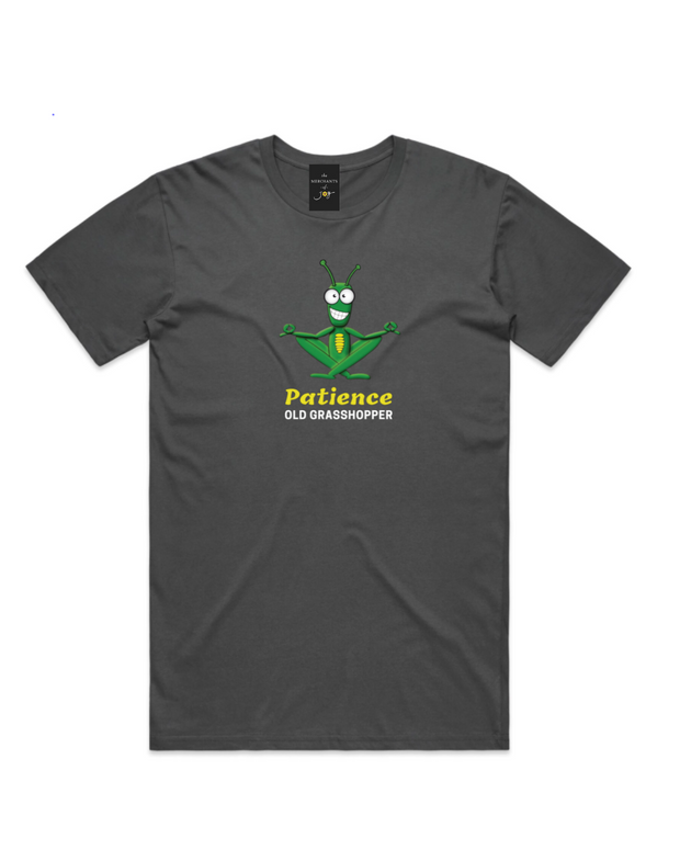 The Merchants of Joy Patience Old Grasshopper   tee shirt t-shirt  patience young grasshopper