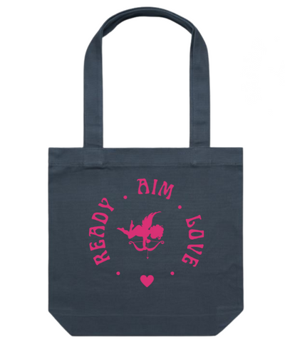 The Merchants of Joy Ready Aim Love tote bag canvas bag 