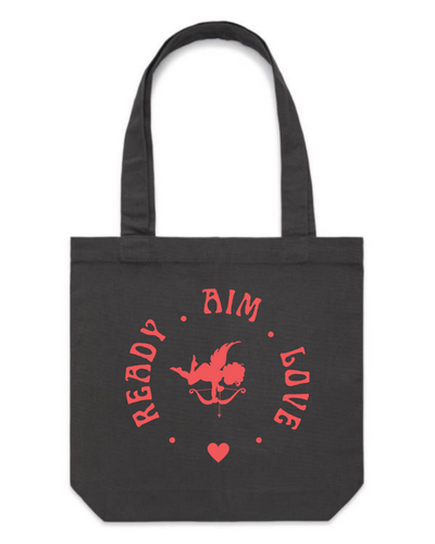 The Merchants of Joy Ready Aim Love tote bag canvas bag 