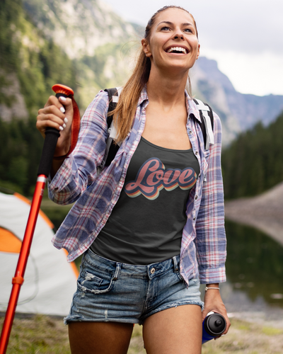 Retro Love Women's Tank Top - Coal