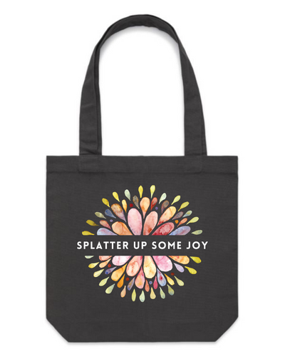 The Merchants of Joy Splatter Up Some Joy Tote Bag Canvas Bag 