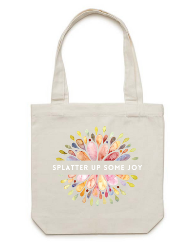 The Merchants of Joy Splatter Up Some Joy Tote Bag Canvas Bag 